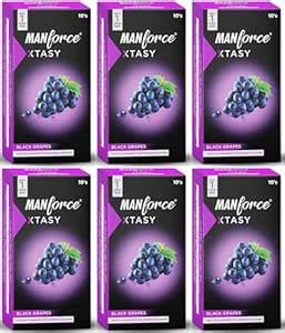 Buy Manforce Xtasy Black Grapes Flavoured Condoms for Men| Dotted and ...