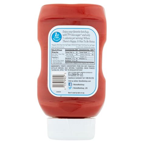 Heinz No Sugar Added Ketchup Ingredients at Brooke Fitzroy blog