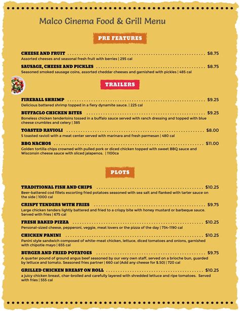 Malco - Food Menu