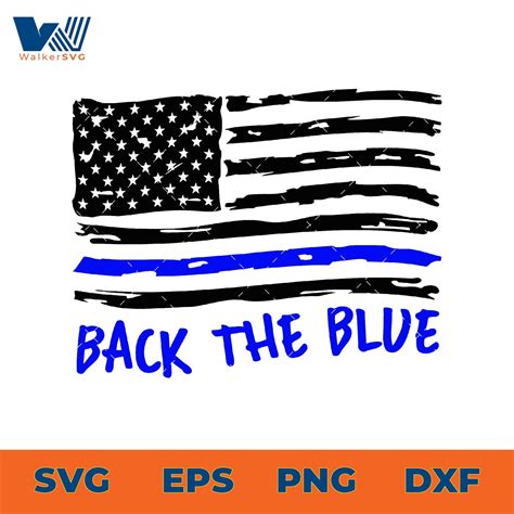 Back The Blue Flag SVG – Zerosvg