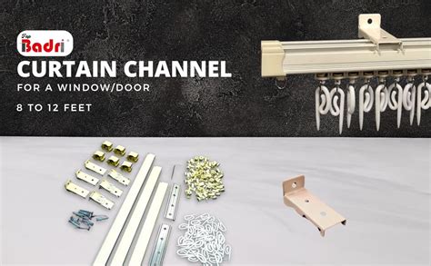 FAPBADRI M Track Curtain Channel for a Window/Door Measuring Between 8 ...