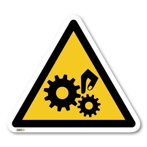 Caution Moving Machinery Parts Pack Of 4 Symbol Only Safety ...