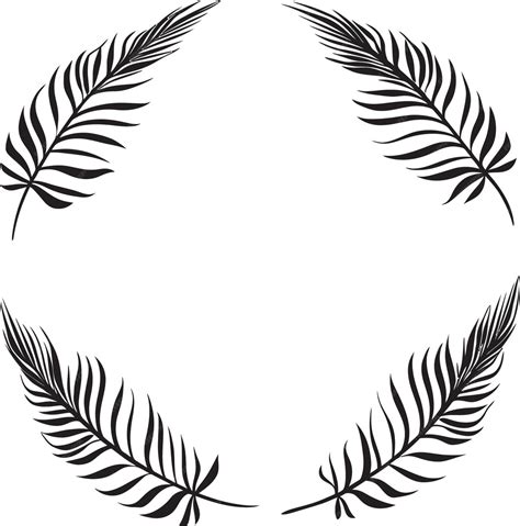 Elegant tropical leaf frame for highend spa event flyers | Premium AI ...