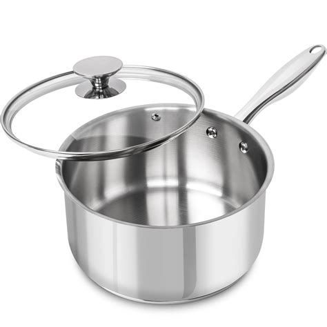 Amazon.com: MICHELANGELO 3 Quart Saucepan with Lid, Thick Bottom Sauce ...