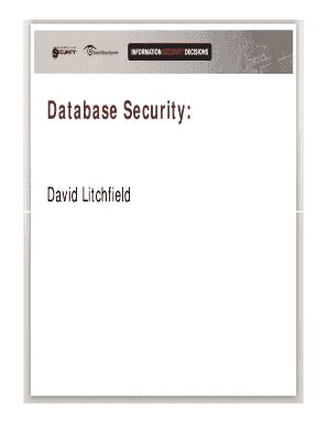 Fillable Online Database Security: Fax Email Print - pdfFiller