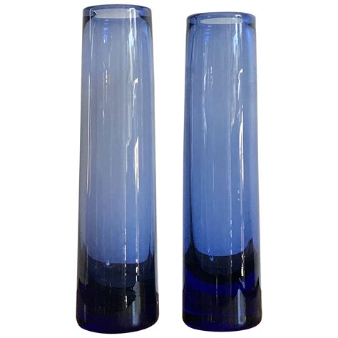Set of Three Mid-Century Scandinavian Glass Vases, 1950s-1960s at 1stDibs