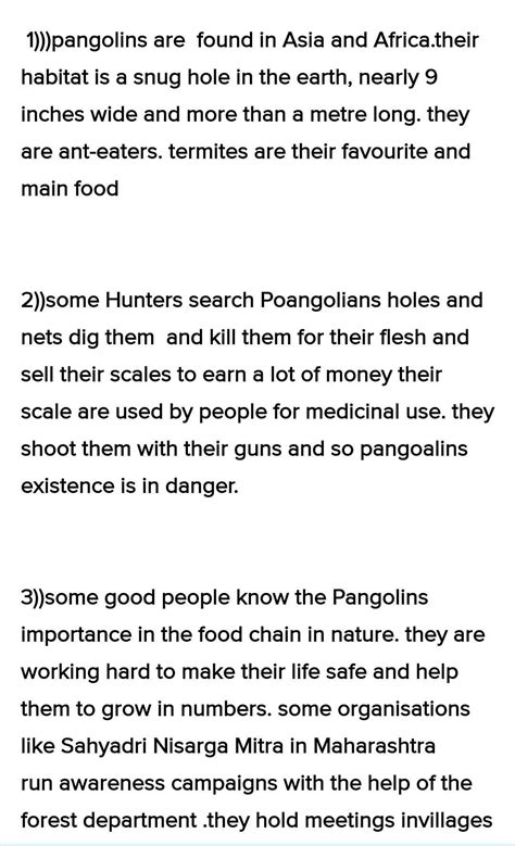 What did mama pangolin tell her baby about the threats to pangolins ...