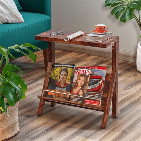 Glyndor Solid Sheesham Wood Magazine Rack – SquareHat