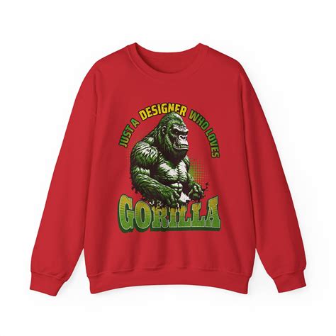 Gorillas Lover Unisex Sweatshirt, Just A Designer Who Loves Gorilla - Walmart.com