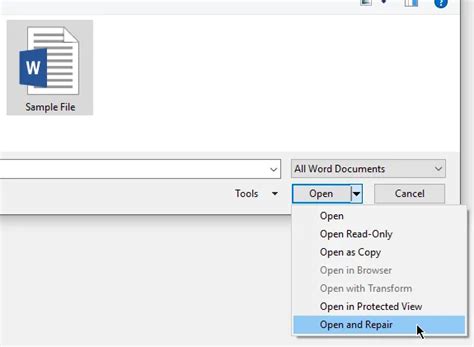 Image result for Word Document Corrupted File