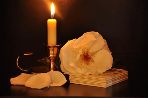 Flowers And Candle Lights Wallpapers - Wallpaper Cave