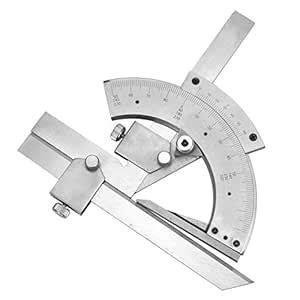 Walfront Universal Carbon Steel Vernier Bevel Protractor 0-320 ...