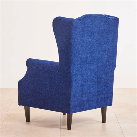 Buy Cynthia Tufted Fabric Wing Chair - Blue from Home Centre at just ...