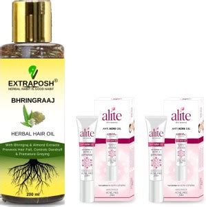 Extraposh BHRINGRAJ HAIR OIL FOR FAST HAIR GROWTH + ALITEE ANTI ACNE ...