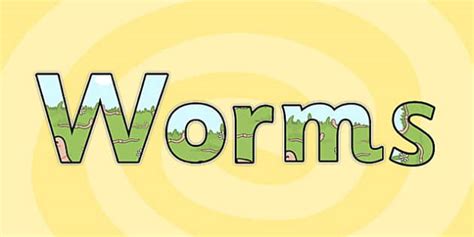 Worm Display Lettering (teacher made) - Twinkl