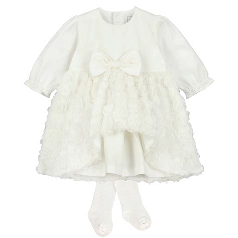 Coco Ivory Baby Girls Party Dress with Tights - Coccolino
