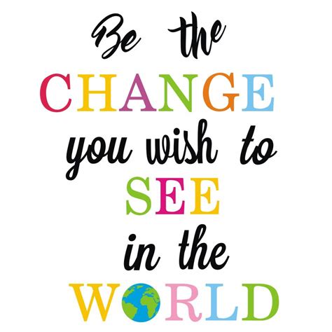 Buy TOARTi Be The Change You Wish to See in The World Wall Decals ...
