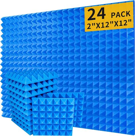 Amazon.com: Saiqiang Blue Pyramid Sound Proof Foam Panels for Walls 2"× ...