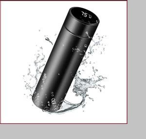 YAJNAMAY Water Bottle LED Temperature Display BPA-Free waterproof&Leak ...