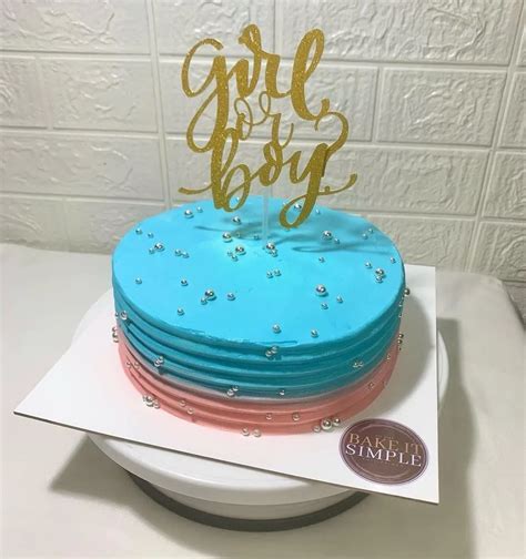 Simple Gender Reveal Cakes