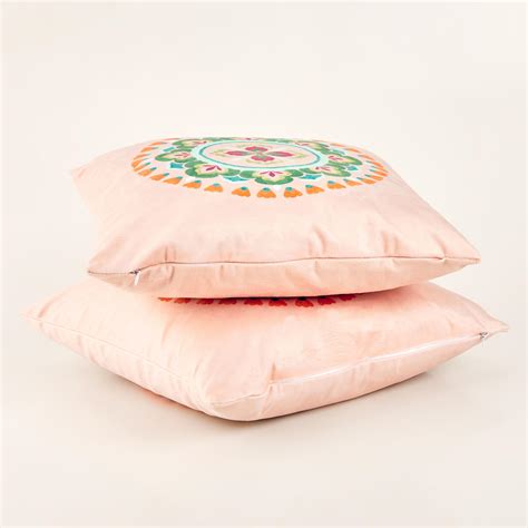 Buy Evan Sara Printed Set of 2 Cushion Covers - 40x40cm from Home ...