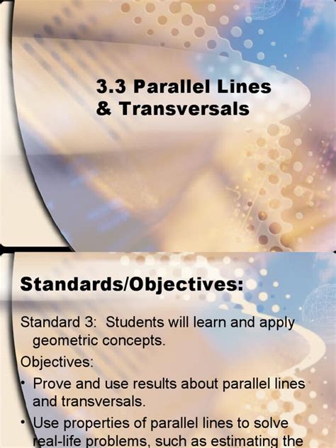 Properties of Parallel Lines and Transversals: Postulates, Theorems, and Example Problems | PDF ...