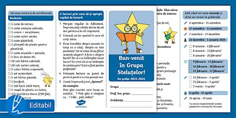 Grupa Steluțelor – Pliant început de an școlar grupa mare