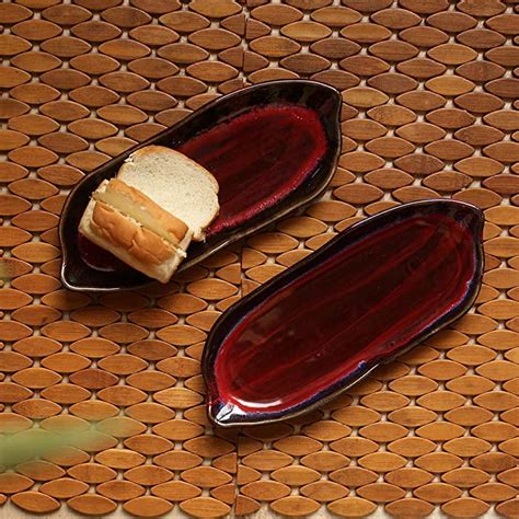 Buy ExclusiveLane Ceramic Snacks Starters Serving Platters - Set of 2 ...