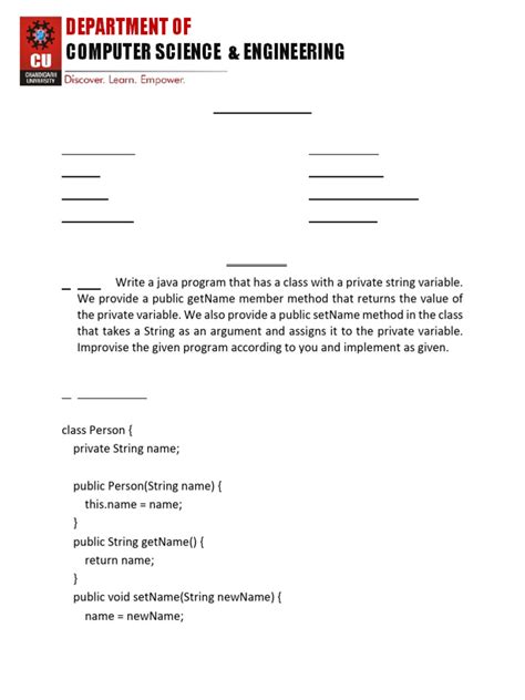 Image result for Formative Worksheet On Java Classes and Objects