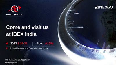The Leading Fintech Firm NEXGO -- Will Attend IBEX India 2023