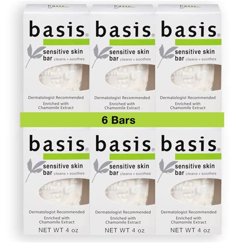 Buy Basis Sensitive Skin Bar Soap - Body Wash Bar Cleans and Soothes ...