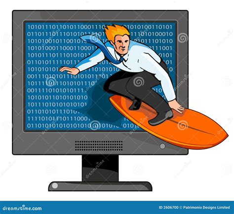 Surfing the net stock vector. Illustration of banking - 2606700