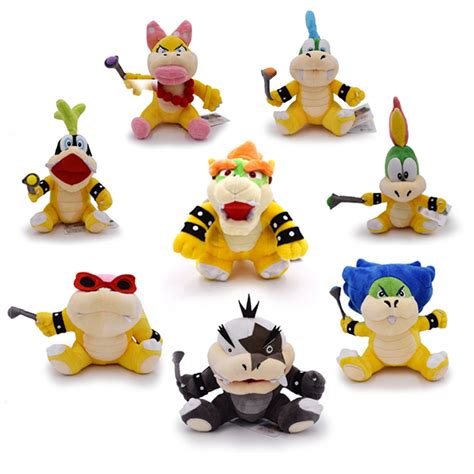 Buy Bonton 8pcsset Super Mario Bowser Koopalings 6-12 Plush Toy Bowser ...
