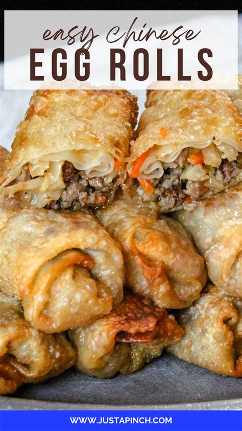 Easy Chinese Egg Rolls Recipe with Ground Pork