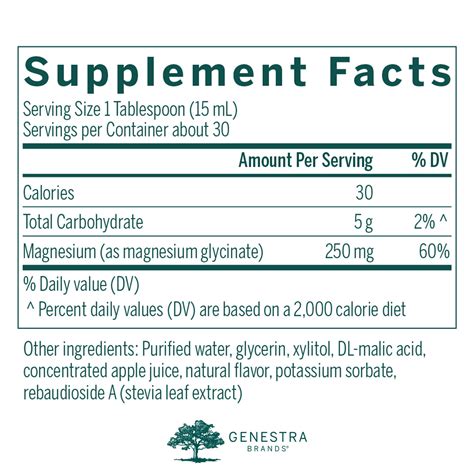 Genestra Brands Magnesium Glycinate Liquid | Supports Normal Muscle ...