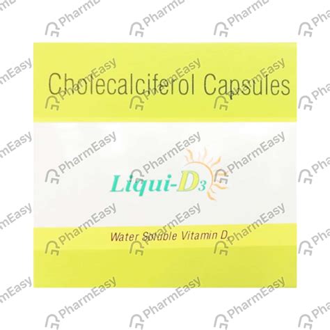 Liqui D3 60000 IU Capsule (8): Uses, Side Effects, Price & Dosage ...