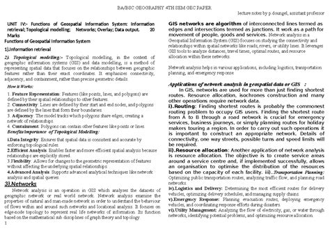GEC 2 SEMESTER IV LECTURE NOTES: Spatial Information Technology ...