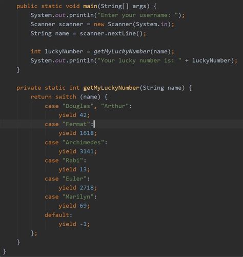 Switch Expressions Java 的图像结果