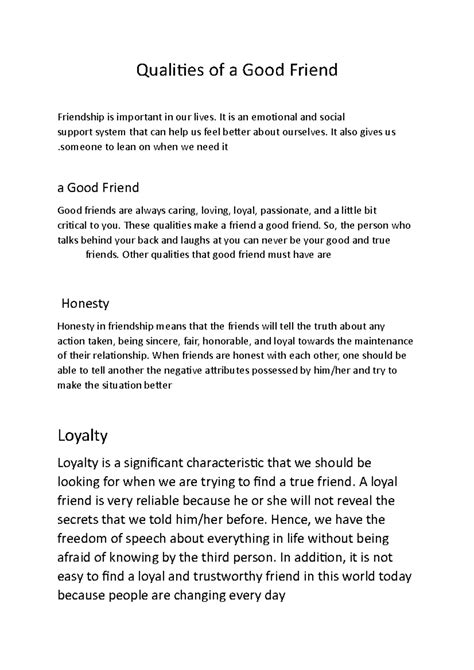 Qualities of a Good Friend tow - Qualities of a Good Friend Friendship ...