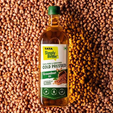 Tata Simply Better Groundnut (Peanut) Oil 1L | 100% Pure, Unrefined ...