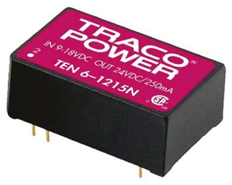 TEN 6-1213N TRACOPOWER | TRACOPOWER TEN 6N DC-DC Converter, 15V dc ...