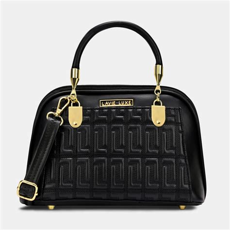 Buy Plumas Dome Small Satchel Bag Handbag Black Online – Lavie World