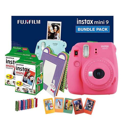 Buy Fujifilm Instax Mini 9 Instant Camera Bundle Pack, Flamingo Pink at ...