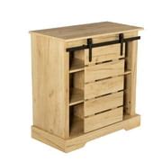 Buy 5 storage shelves RUSTIC BARN DOOR STYLE Cabinet Buffet Sideboard ...