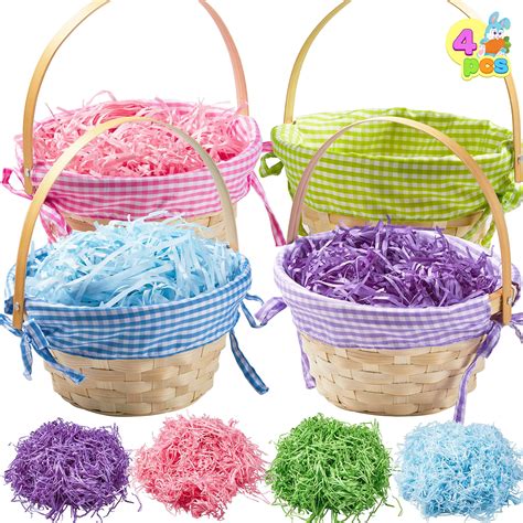 Amazon.com: Fun Express Pastel Plastic Easter Baskets - Elevate Your ...
