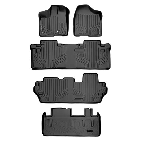 MAXLINER Floor Mats 3 Rows and Cargo Liner Behind 3rd Row Set Black for ...