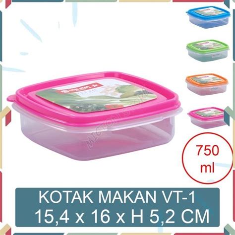 Jual MICTON Lion Star Kotak Makan Plastik Lunch Box Vitto Sealware VT-1 ...