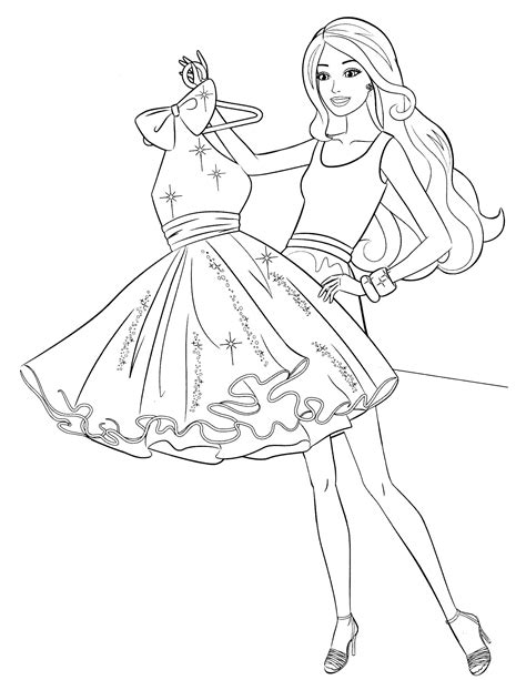 Free Printable Lovely Barbie coloring page - Download, Print or Color ...