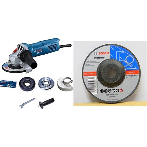Bosch GWS 800 Corded Electric Angle Grinder & Bosch BI241 Metal 4-inch ...
