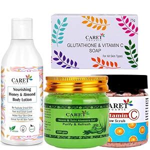 Caret Organic Nourishing Honey & Almond Body Lotion + Neem & Tulsi ...